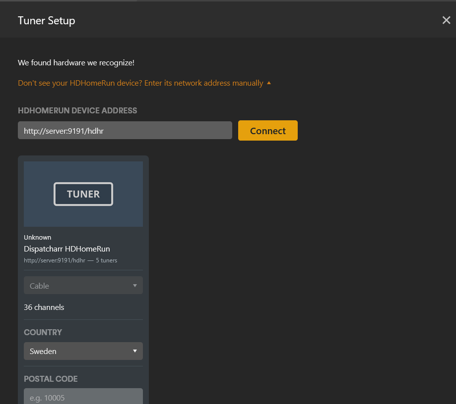 Plex Live TV Automatic